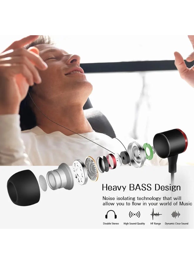 Arabash Heavy Bass Wired Headphones In-ear Sports Mobile Phone Computer Gaming Earbuds - Image 2